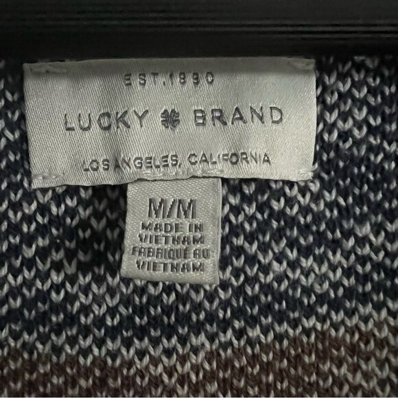 Lucky Brand Open-Front Aztec Print Cardigan Women’s Sz Medium - Picture 3 of 14